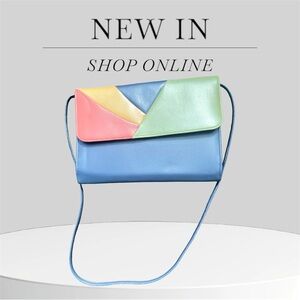 Pastel multicolored crossbody vintage bag